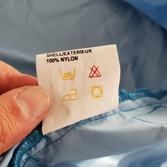 Blue hooded windbreaker size 8 - Picture 8 of 8